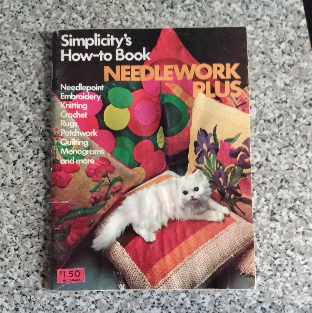3/$15 vintage needle work how to book